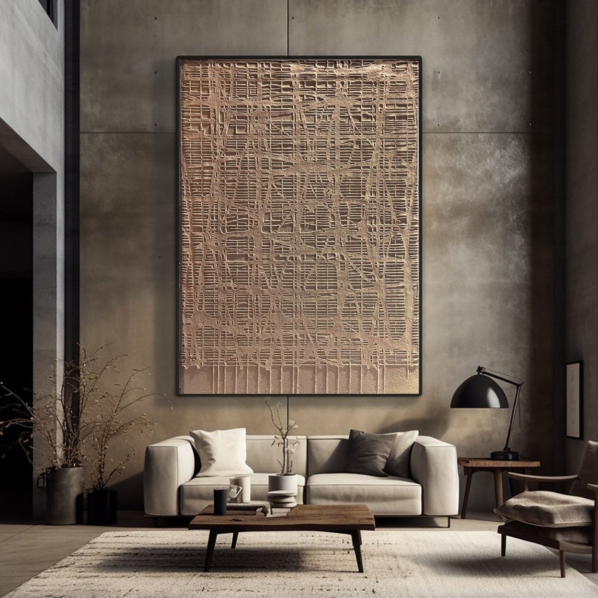 Wabi Sabi Painting "Trame del Silenzio" - nukeart