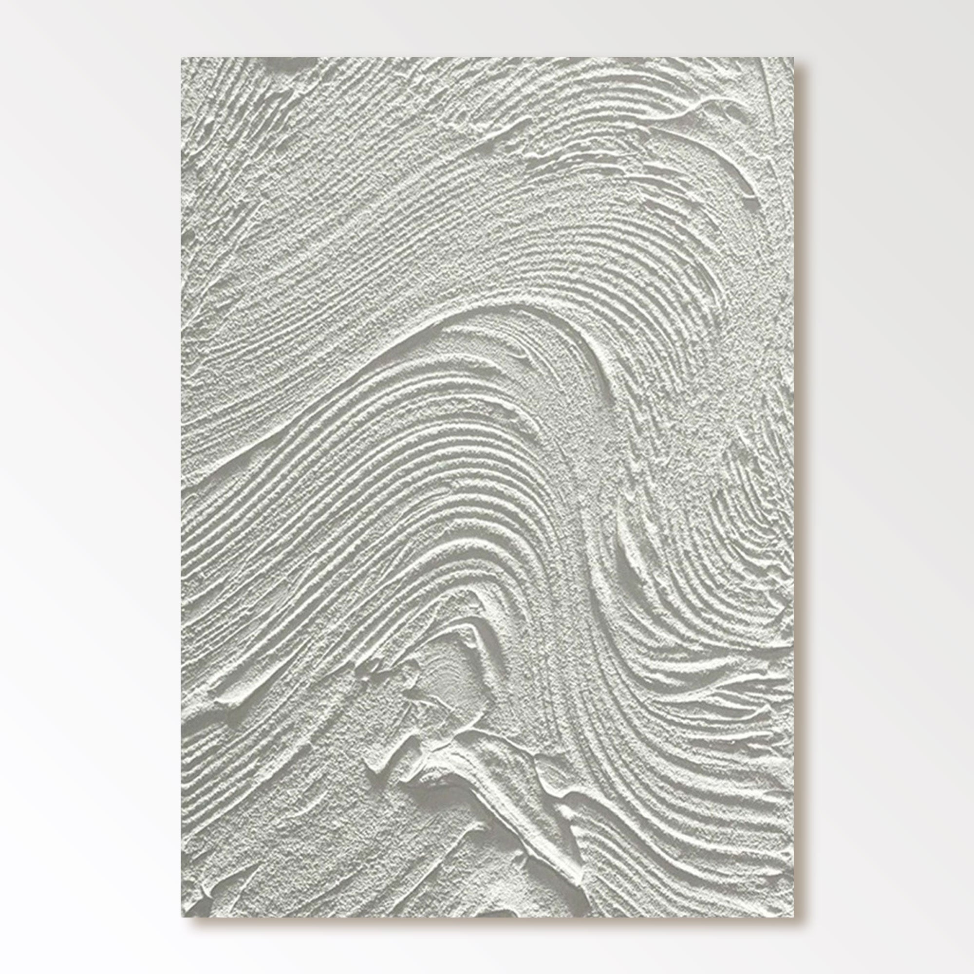Arte de pared minimalista blanco "Twirl"