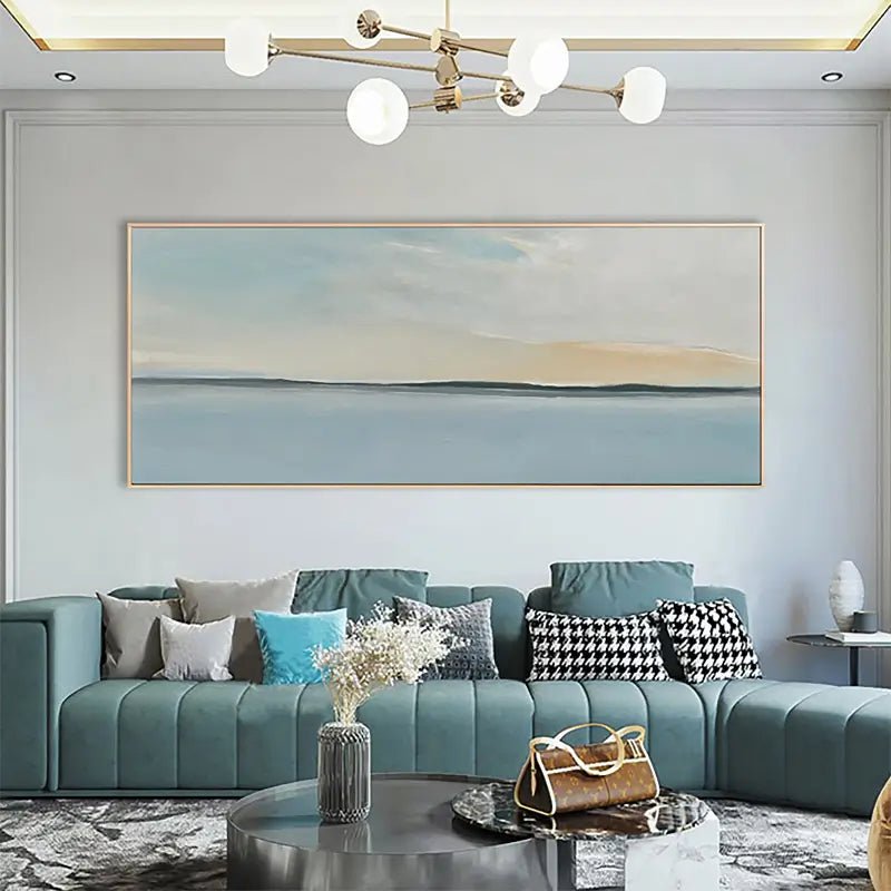 Abstract Seascape Wall Art "Quiet Horizon Drift" - nukeart