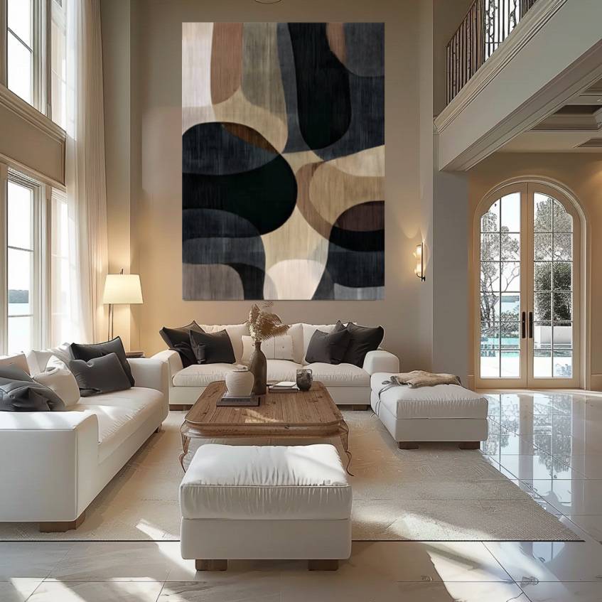 Wabi Sabi Painting "Harmonie des Ombres" - nukeart