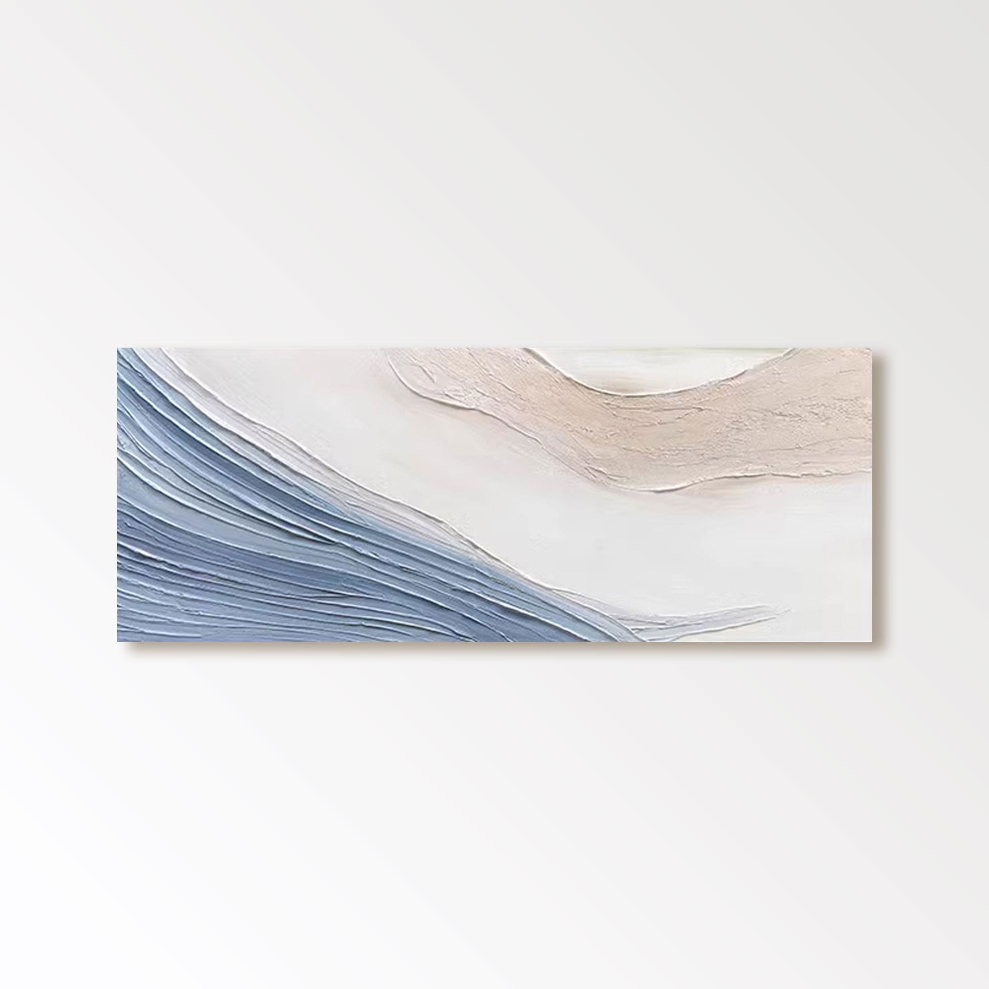 Peinture abstraite texturée 3D « Whispering Breeze » 