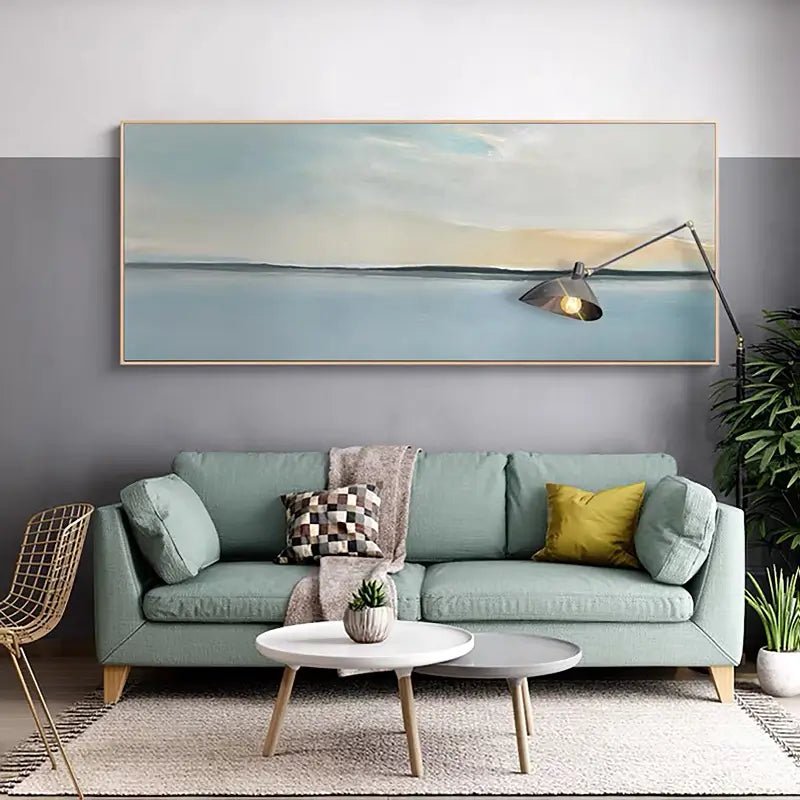Abstract Seascape Wall Art "Quiet Horizon Drift" - nukeart