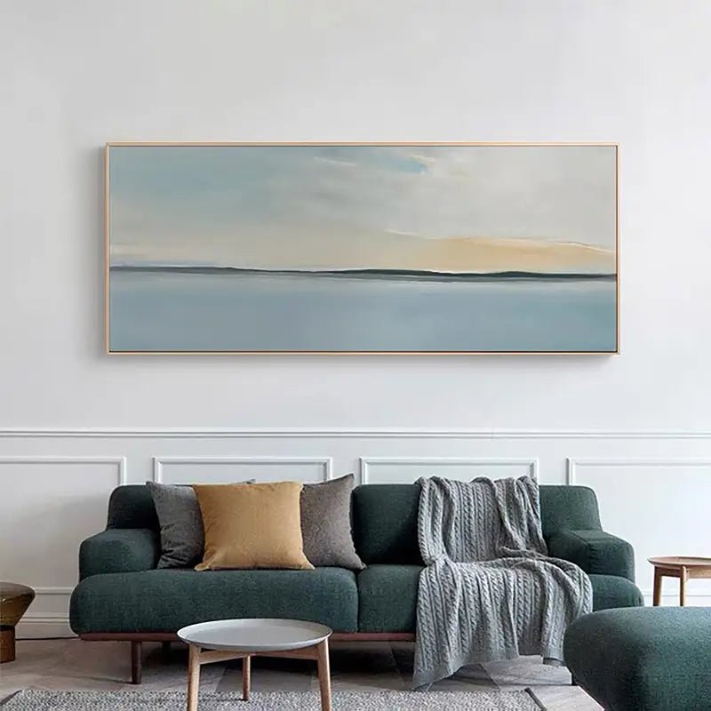 Abstract Seascape Wall Art "Quiet Horizon Drift" - nukeart