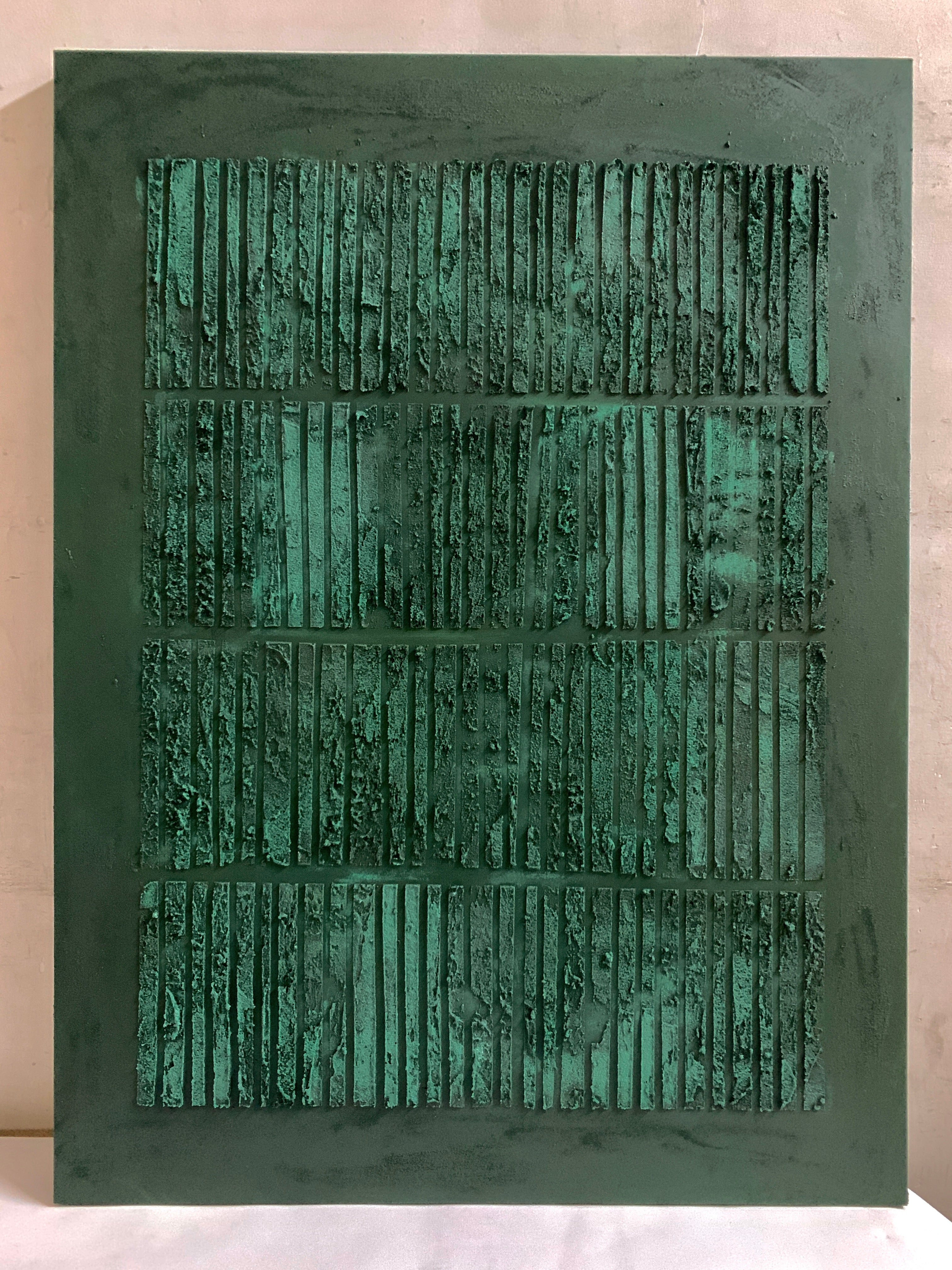 Wabi Sabi Painting "Verdant Verses"