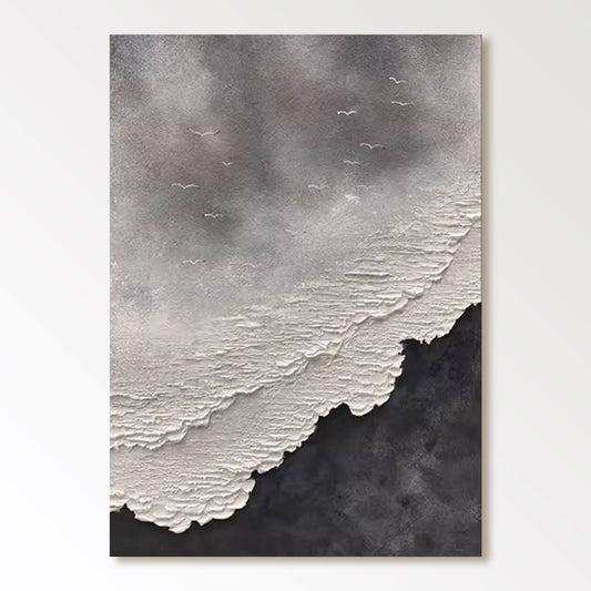 3D Textured Wall Painting "Storm's Whisper"