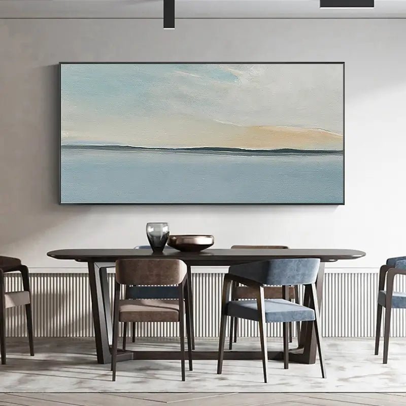 Abstract Seascape Wall Art "Quiet Horizon Drift" - nukeart