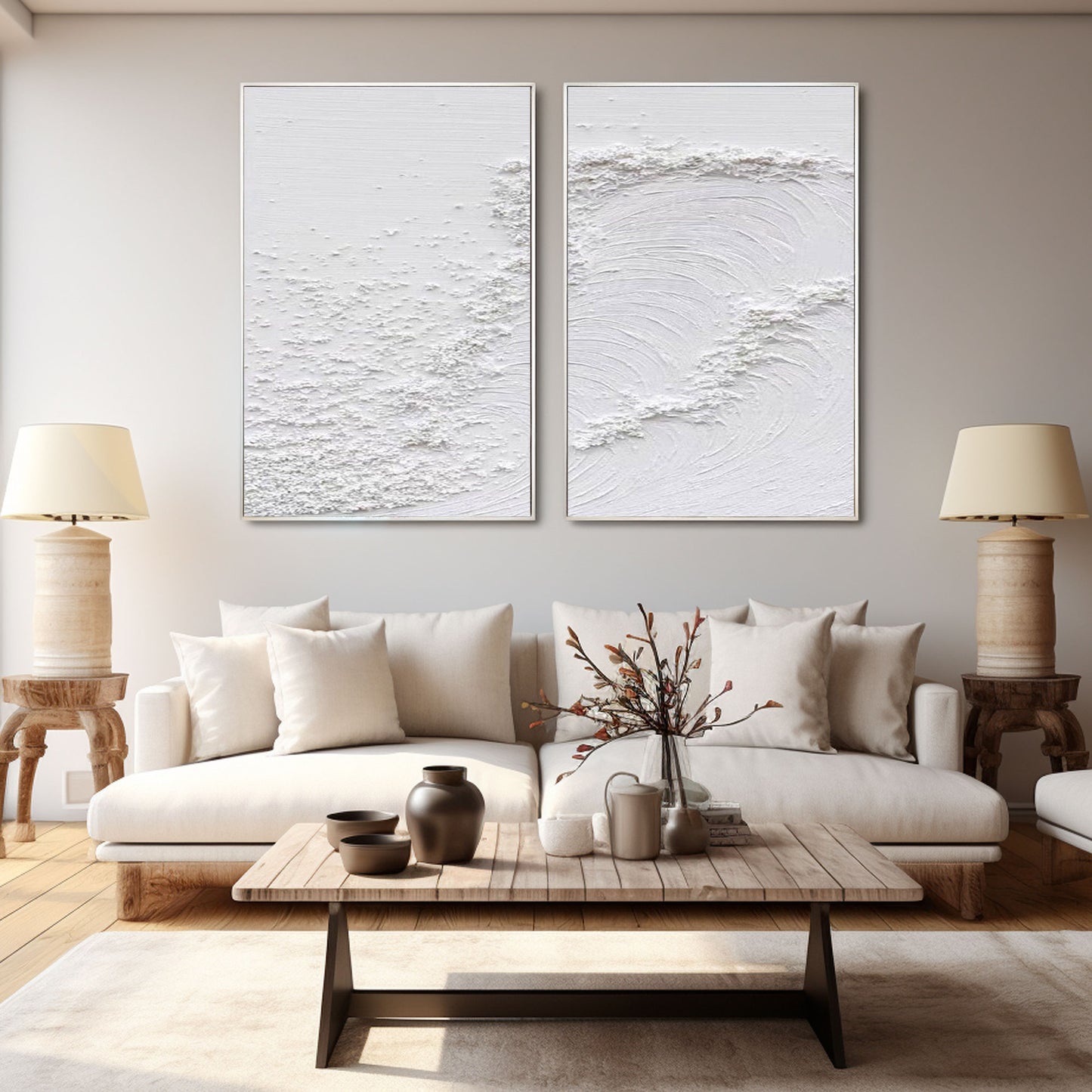 Minimalist Abstract Art Painting  "Tranquil Waves"