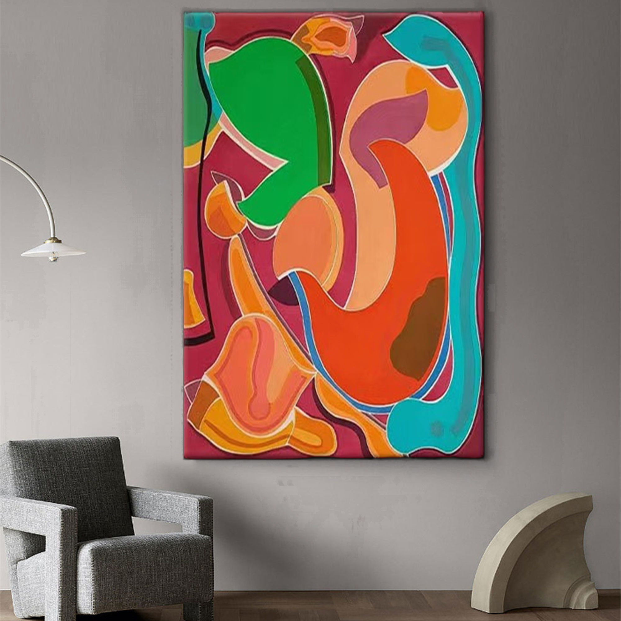 Cuadro abstracto colorido "Rapsodia"