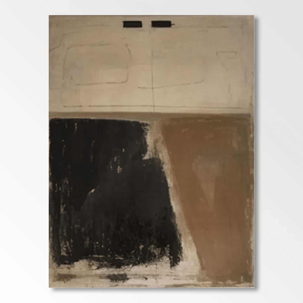 Wabi Sabi Painting "Earthbound Silence" - nukeart
