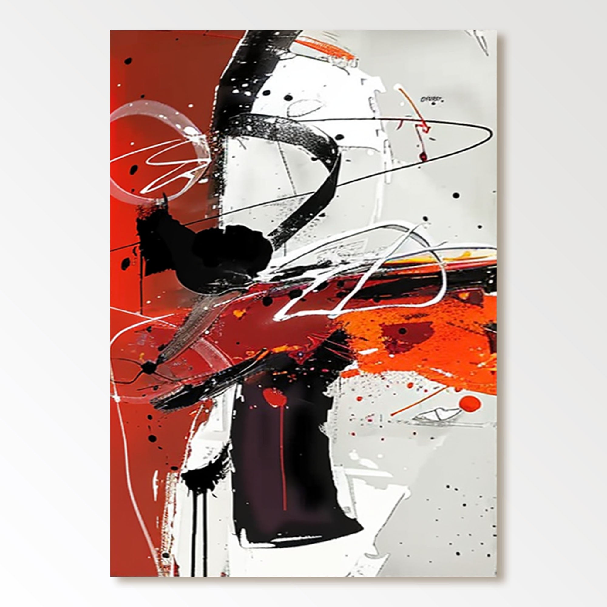 Abstract Painting "Éclat Rouge"