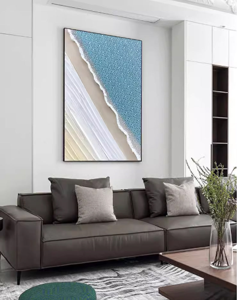 Abstract Textured Painting  "Serene Shores"