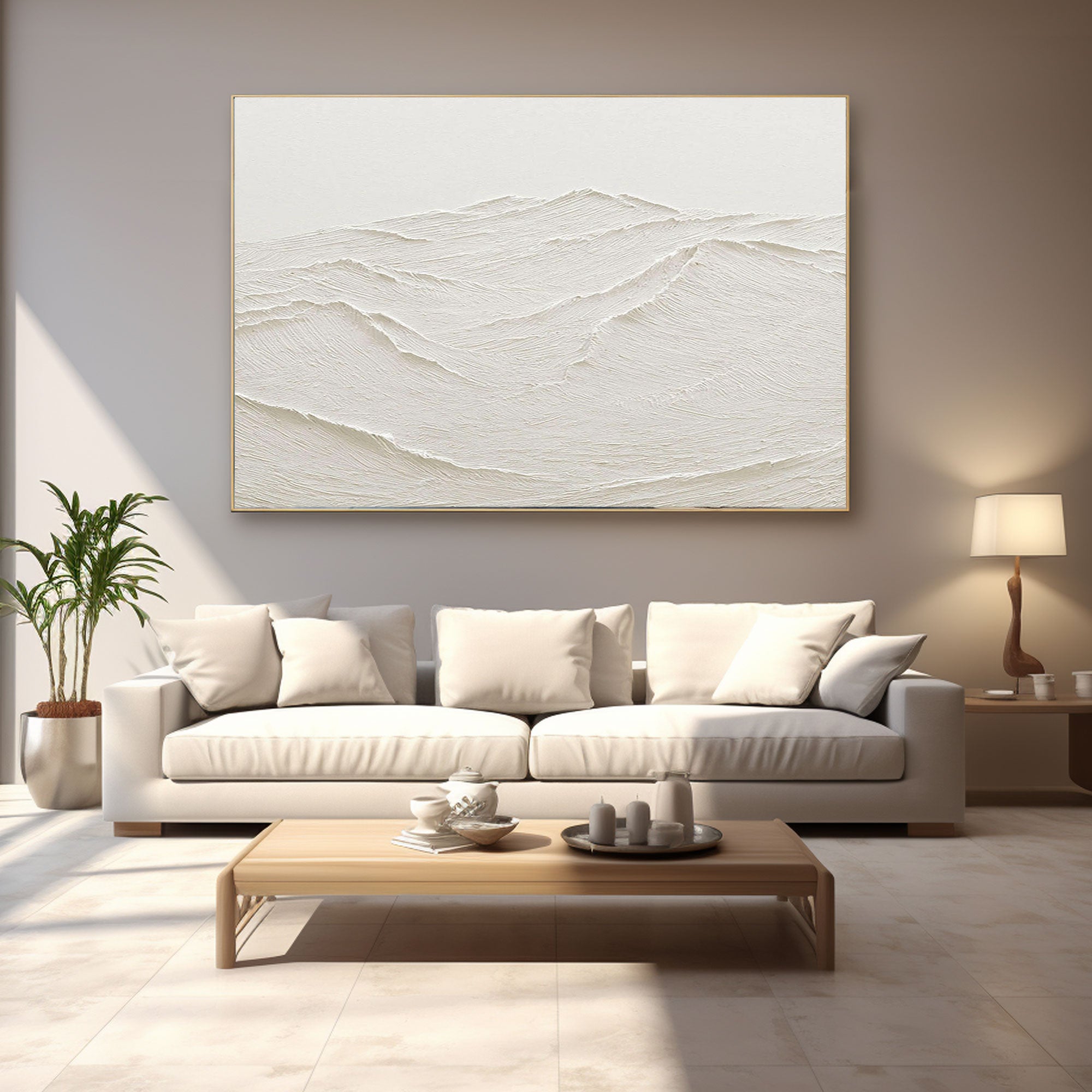 Plaster Painting  "Ethereal Ridges"
