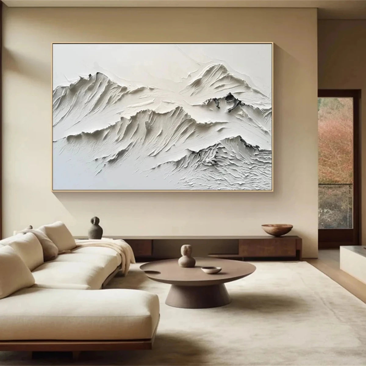 Textured Painting "Montagnes du Silence" - nukeart