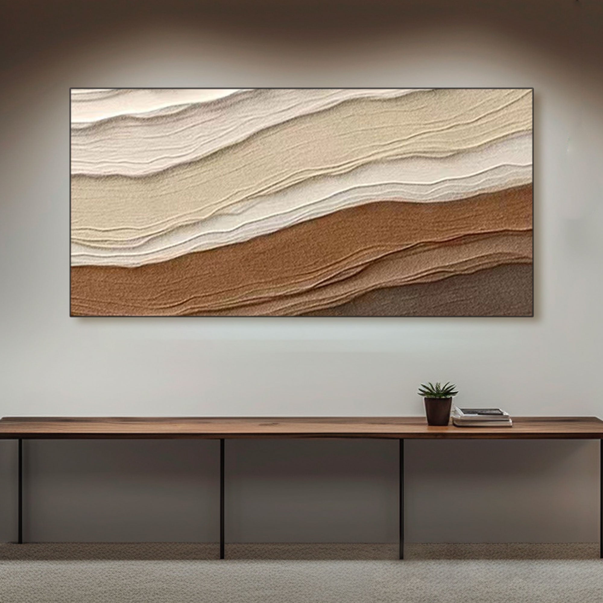3D Textured Abstract Painting "Earthen Rhythms"