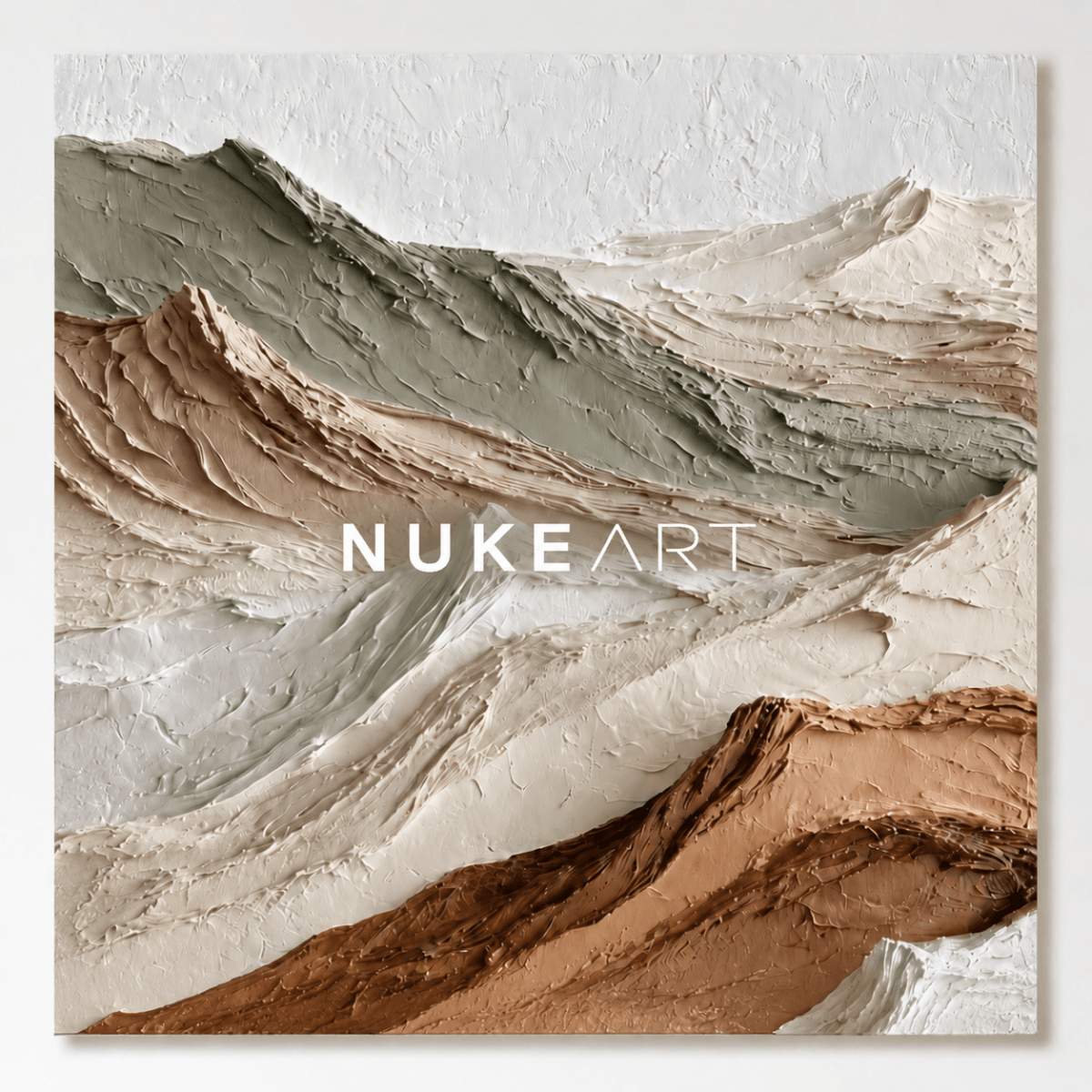 Textured Mountain Wall Art “Silent Horizon” - nukeart