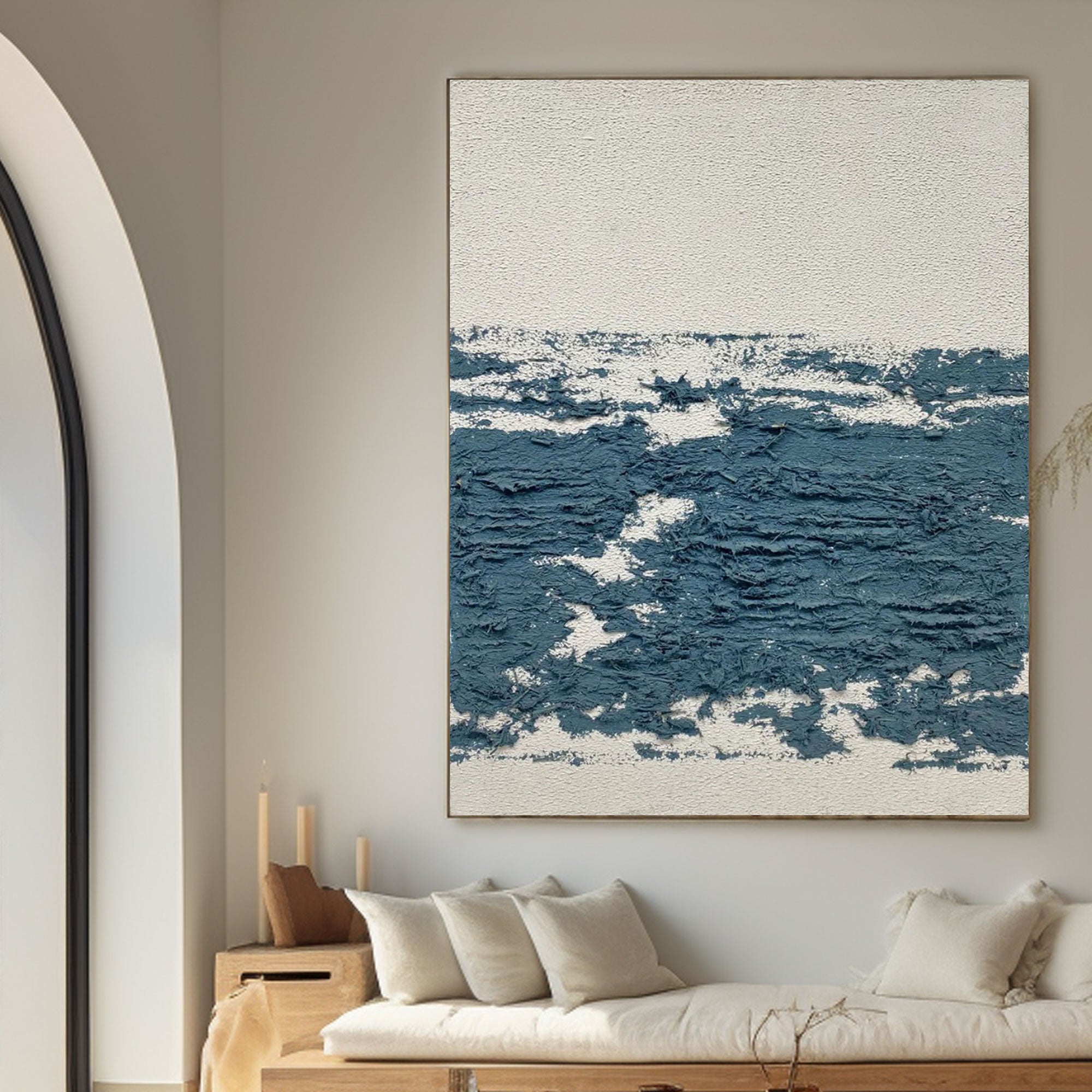 3D Textured Abstract Painting "Oceanic"