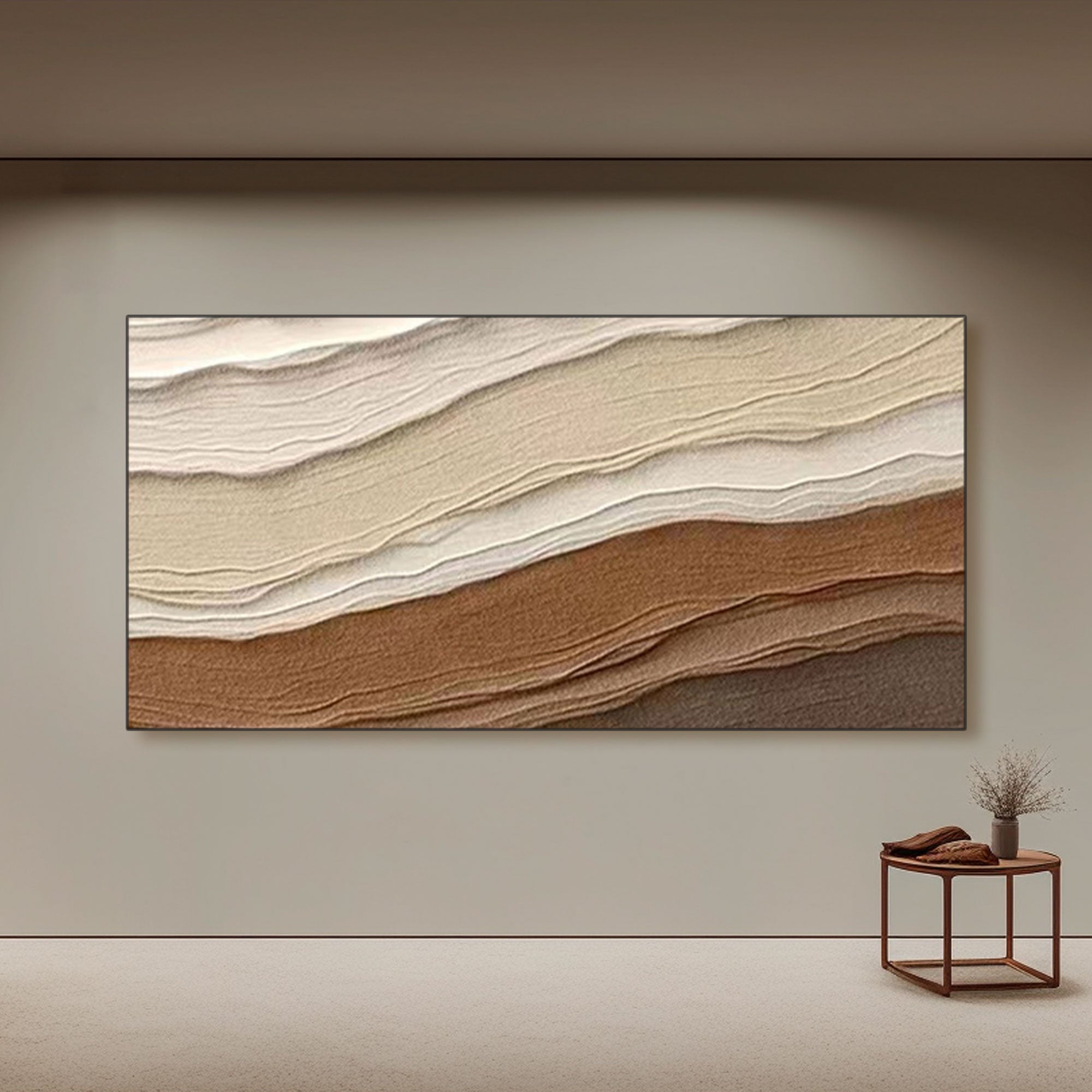 3D Textured Abstract Painting "Earthen Rhythms"