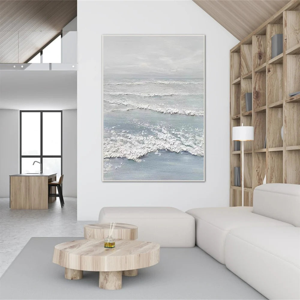 Minimalist Seascape Wall Art "Silent Tide Horizon"