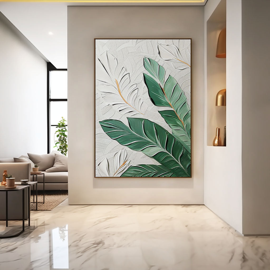 Arte de pared con textura blanca "Flor eterna" 