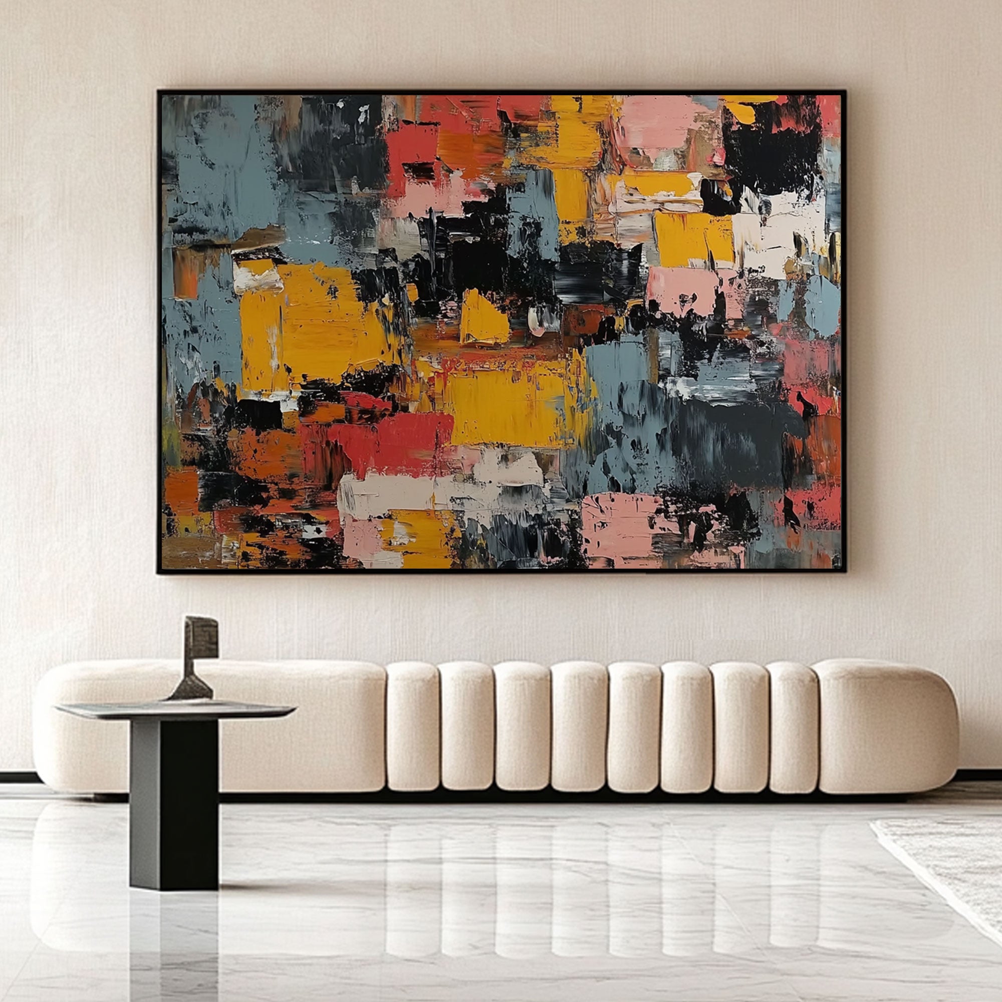 Abstract Painting "Mouvement Éclatant "