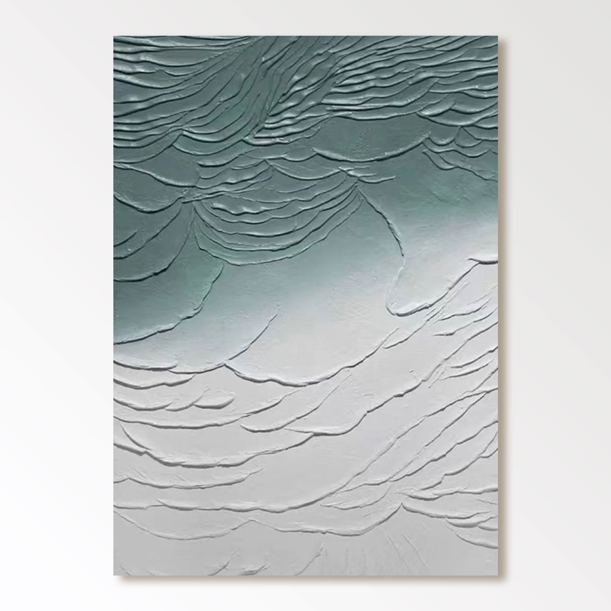 Peinture abstraite bleue et blanche « Sea Whispers »