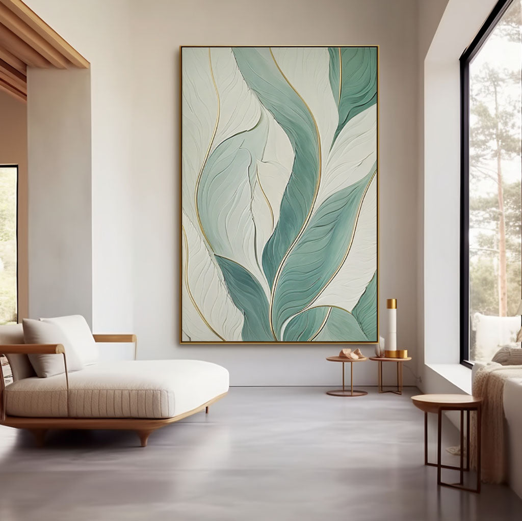 Arte de pared con textura blanca "Flor eterna" 