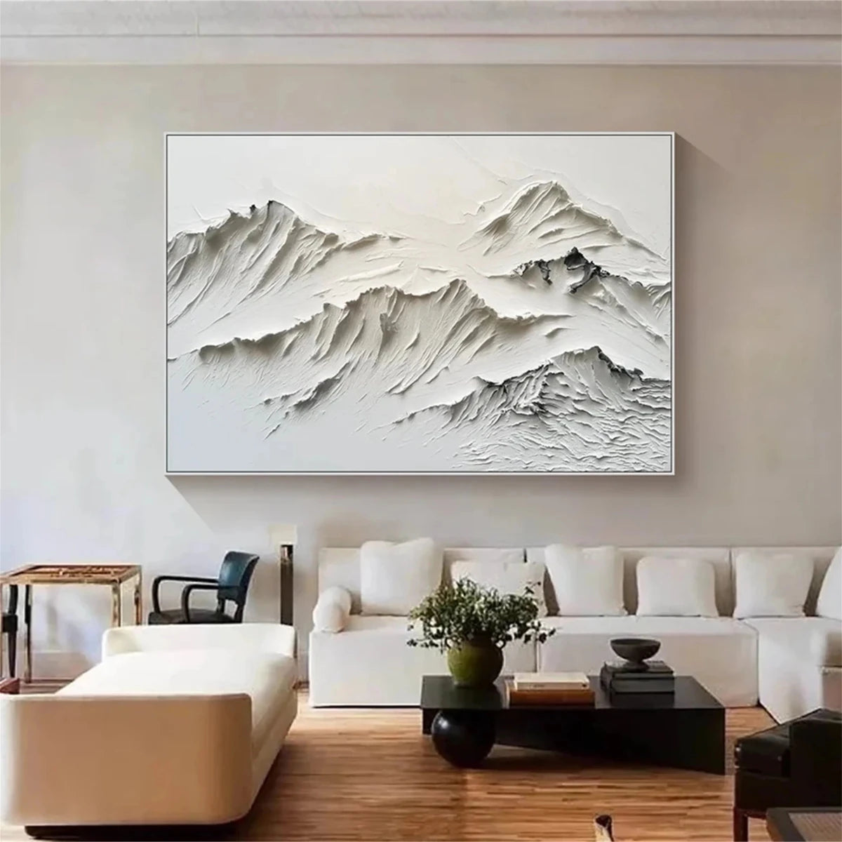 Textured Painting "Montagnes du Silence" - nukeart