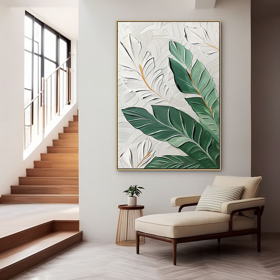 Arte de pared con textura blanca "Flor eterna" 