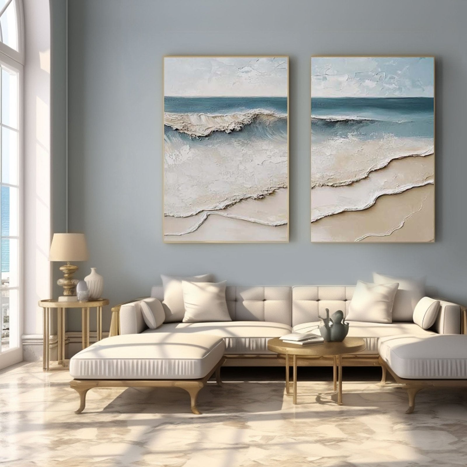 3D Textured Painting "Eco del Mar” - nukeart