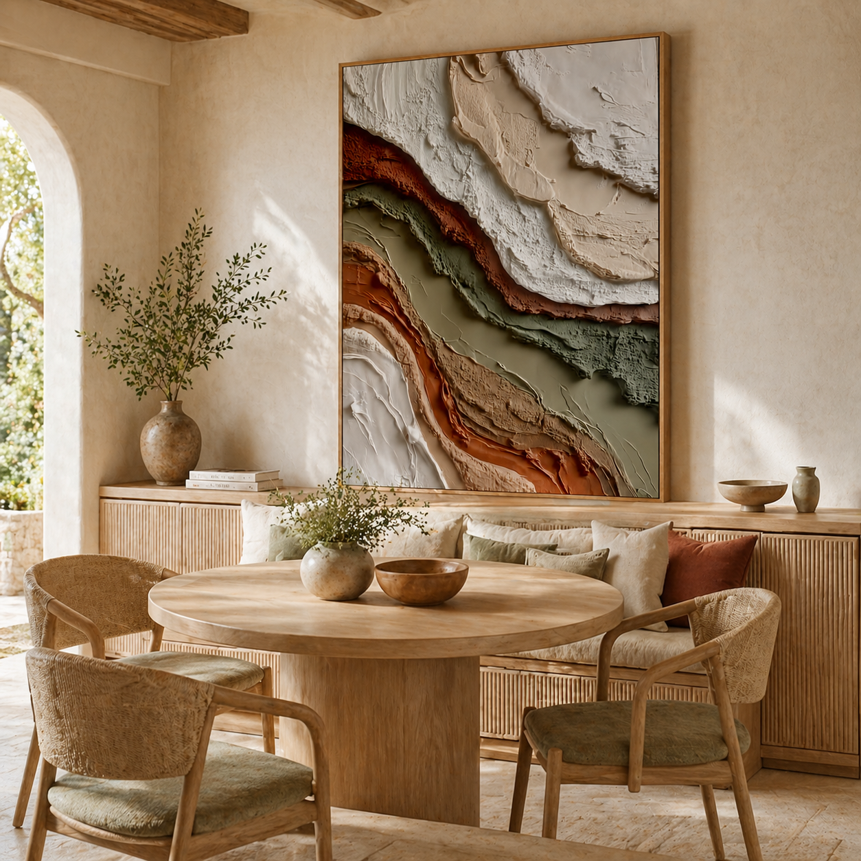 Textured Abstract Canyon Wall Art “Earth Veins”