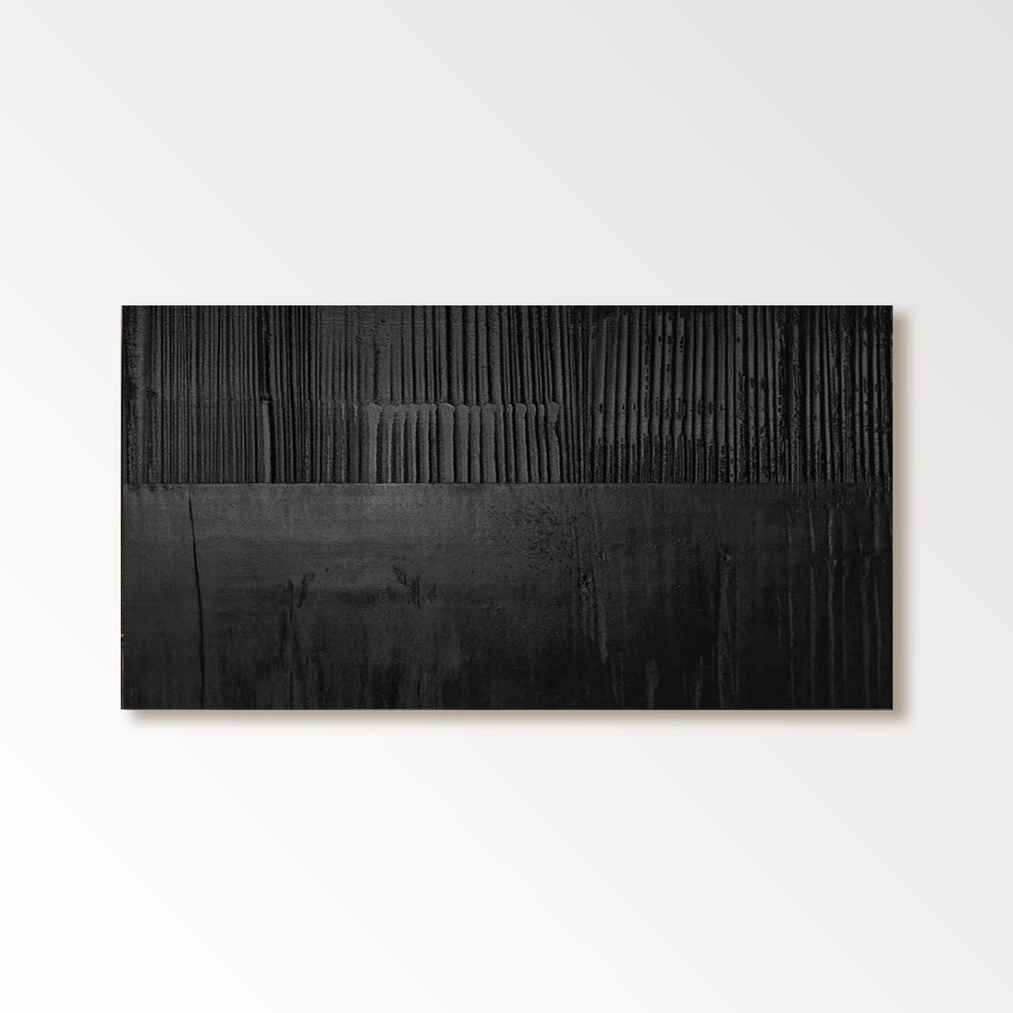Art abstrait minimaliste / Peinture d’art Wabi Sabi « Voile Nocturne » 