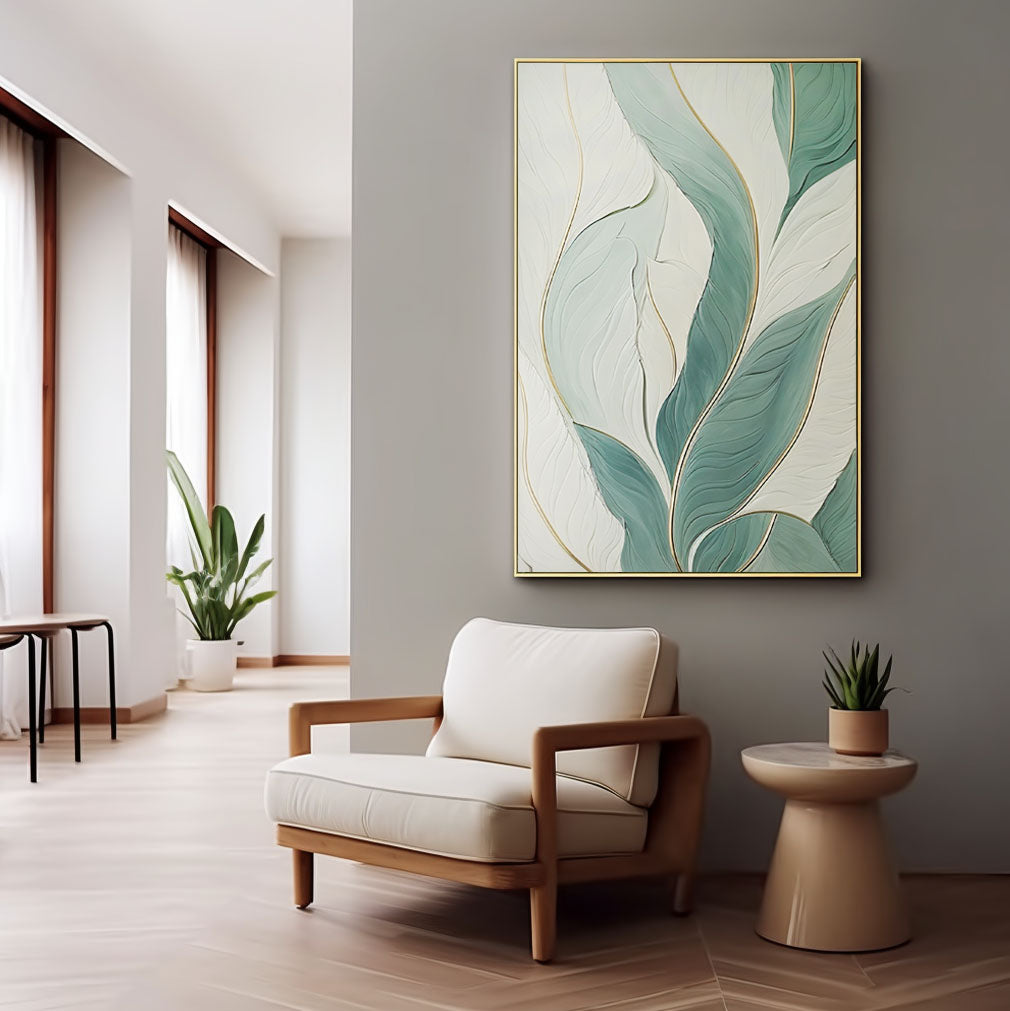 Arte de pared con textura blanca "Flor eterna" 