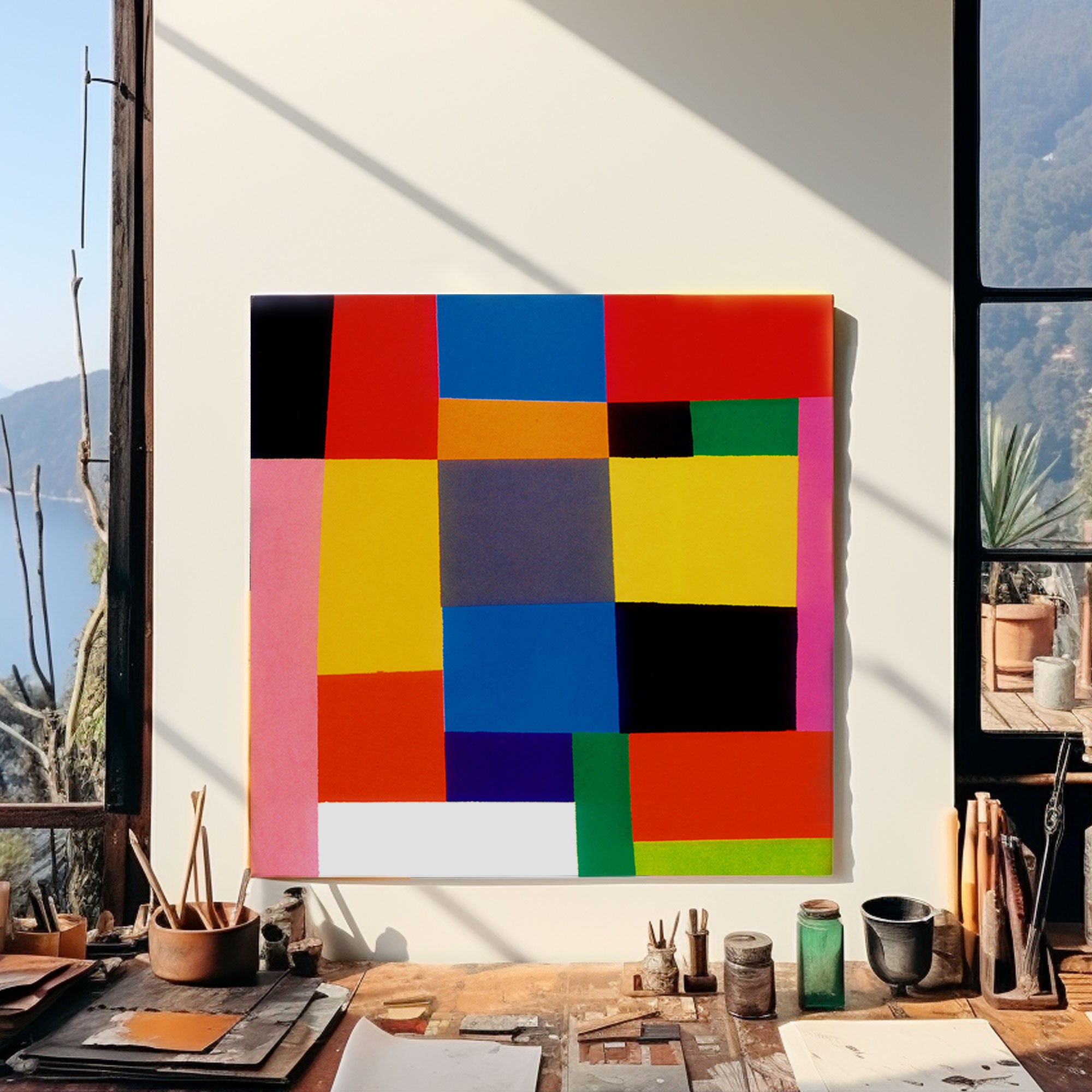 Peinture d’art abstrait coloré « Symphonie des couleurs » 