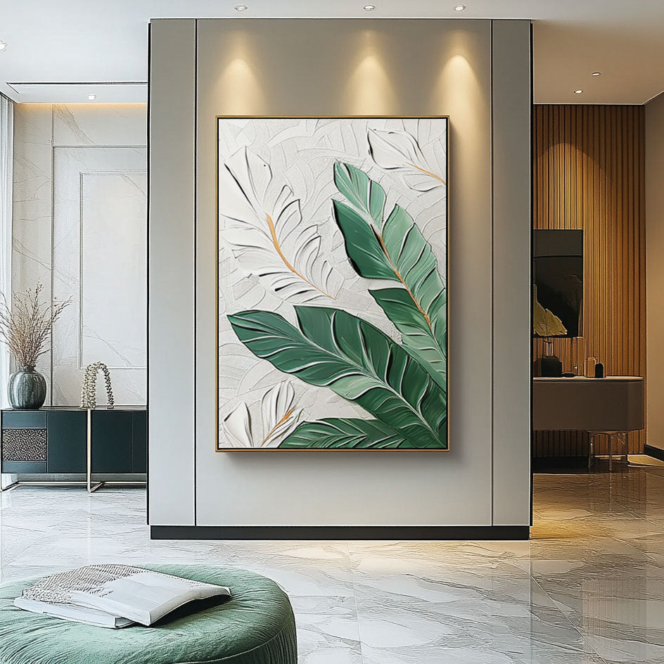 Arte de pared con textura blanca "Flor eterna" 