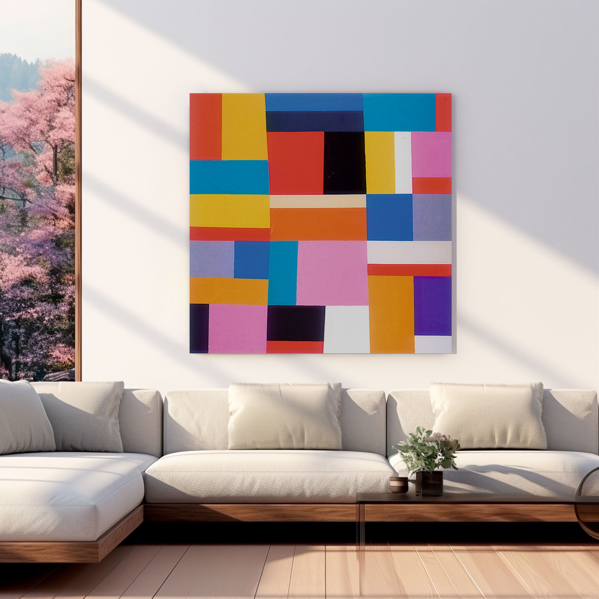 Pintura colorida de arte abstracto "Serenata vibrante" 