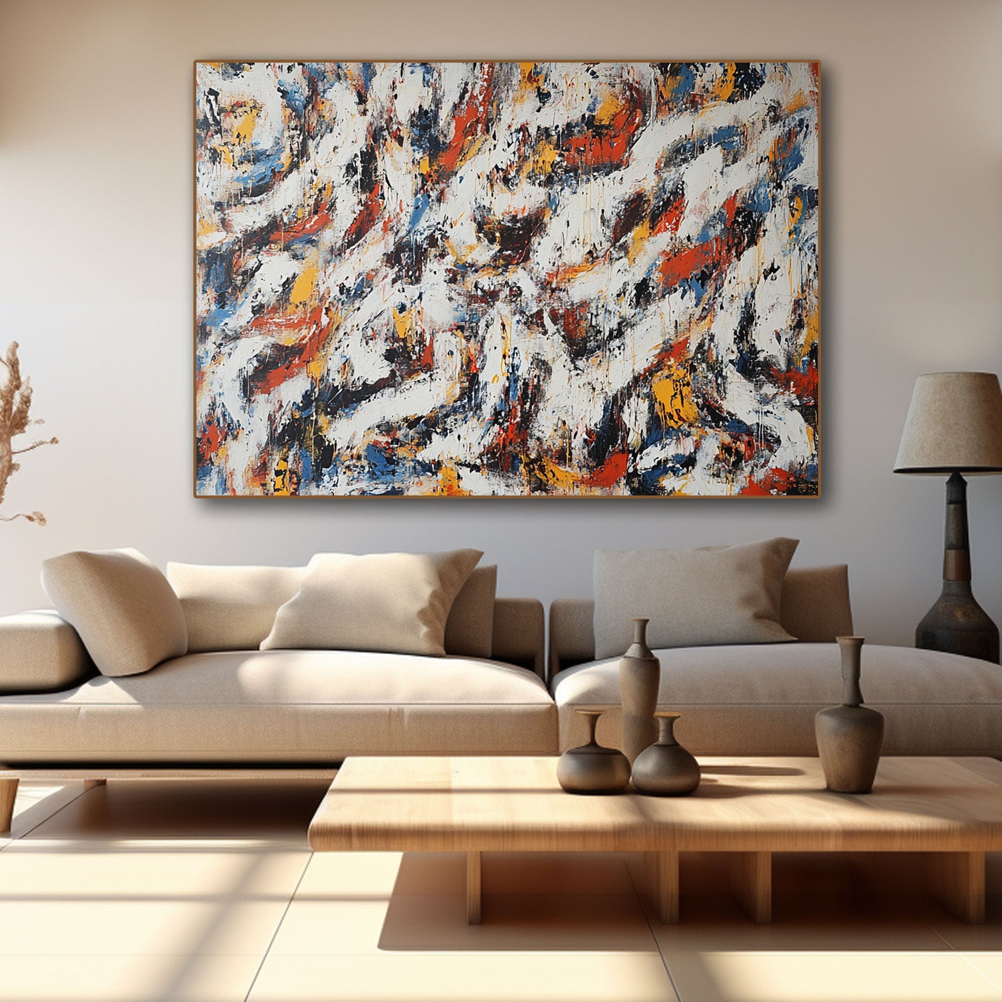 Abstract Painting "Éclats de Lumière"