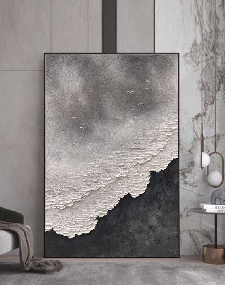 3D Textured Wall Painting "Storm's Whisper"