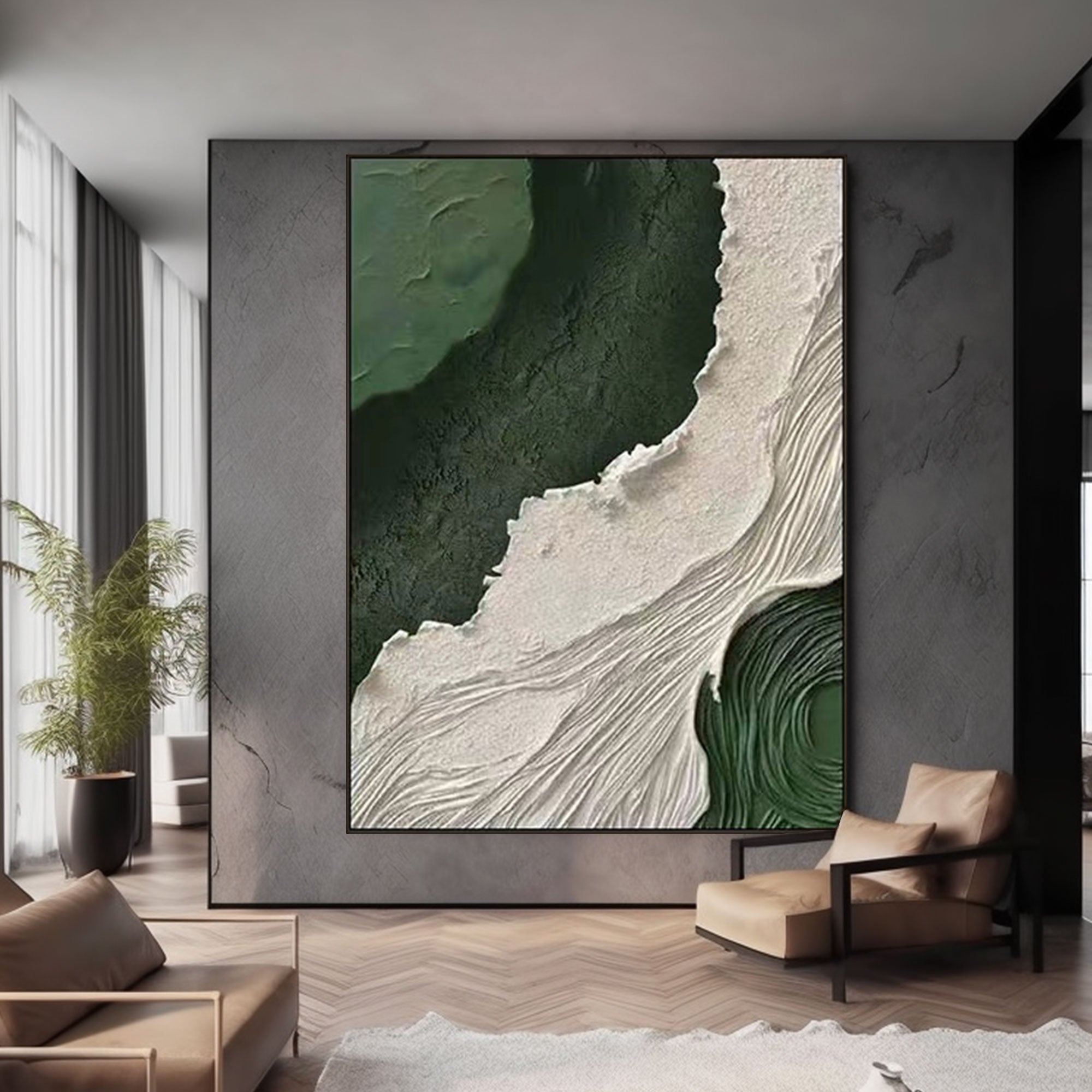 3D Textured Abstract Painting “Confluence"