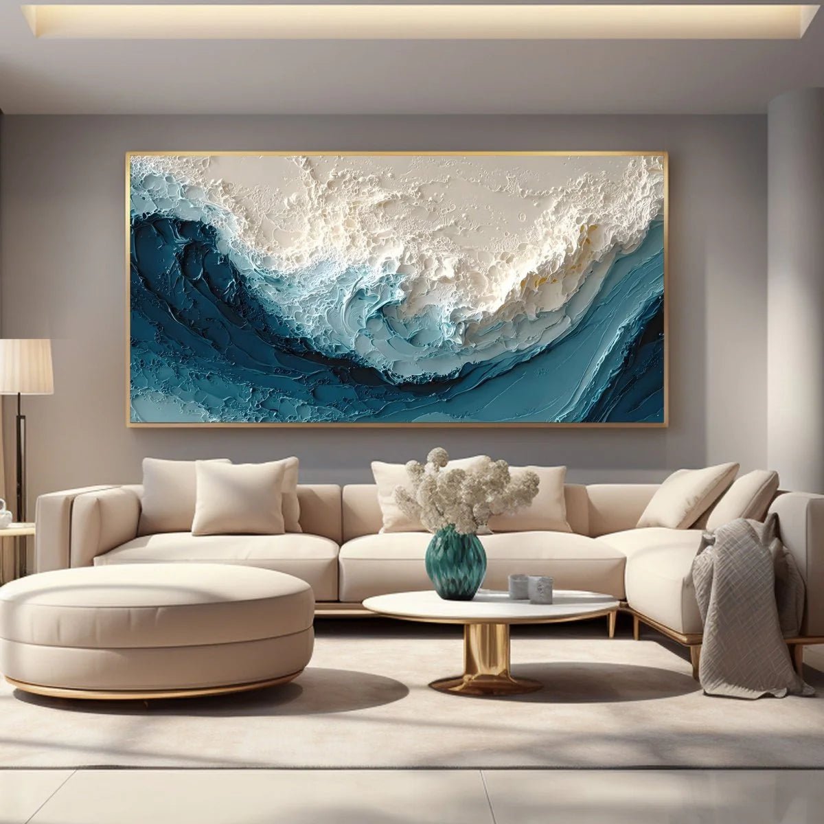 Abstract Painting "Étreinte de l’Écume" - nukeart