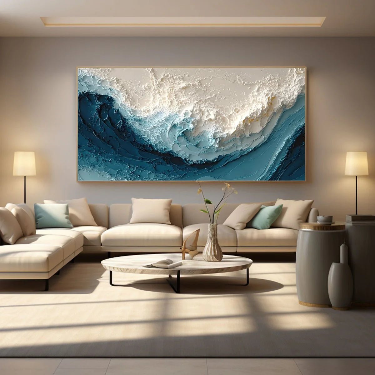 Abstract Painting "Étreinte de l’Écume" - nukeart