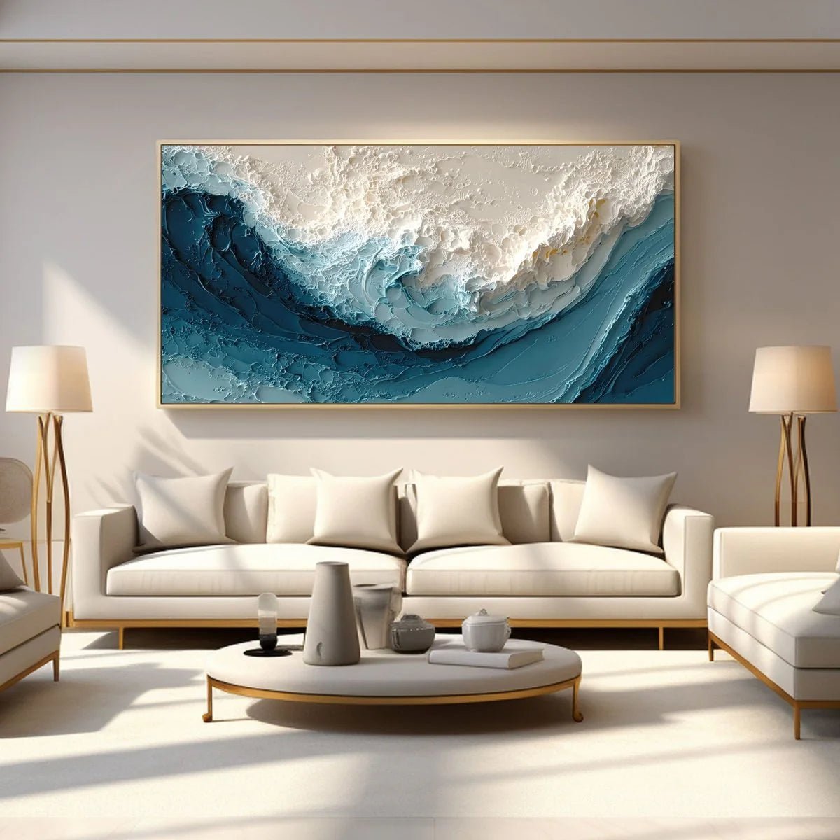 Abstract Painting "Étreinte de l’Écume" - nukeart