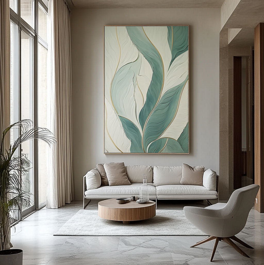 Arte de pared con textura blanca "Flor eterna" 