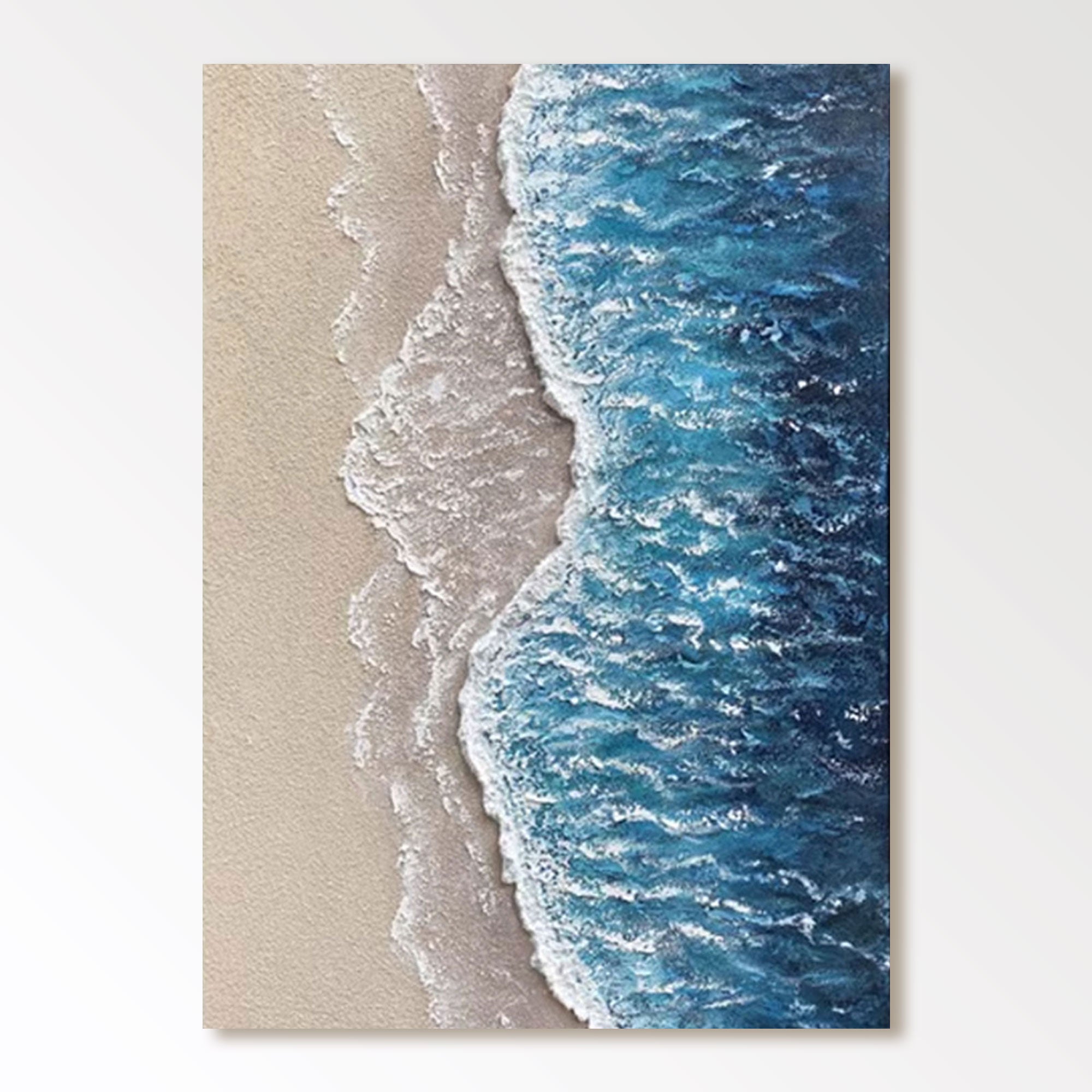 Peinture texturée abstraite "Caresse de l'océan" 
