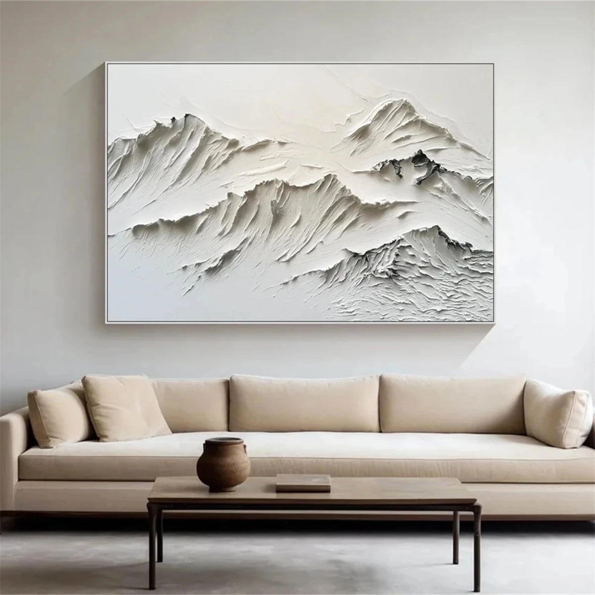 Textured Painting "Montagnes du Silence" - nukeart