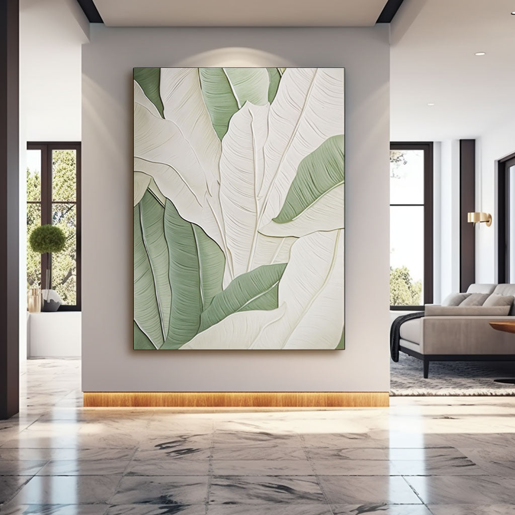 Arte de pared con textura blanca "Flor eterna" 