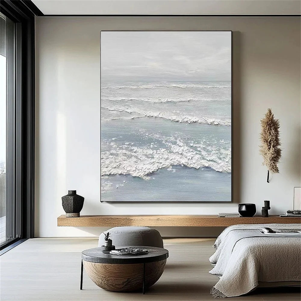 Minimalist Seascape Wall Art "Silent Tide Horizon"