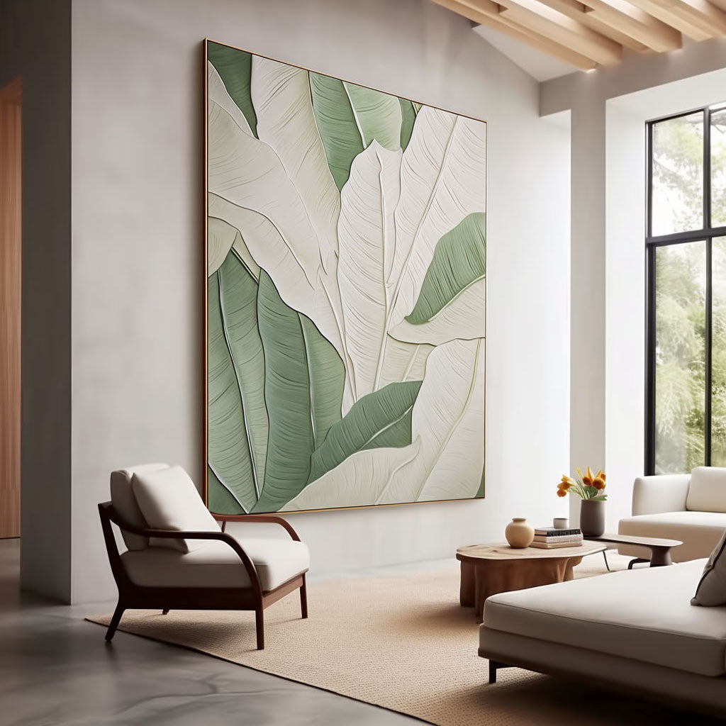 Arte de pared con textura blanca "Flor eterna" 