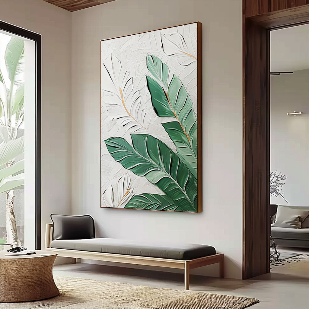 Arte de pared con textura blanca "Flor eterna" 