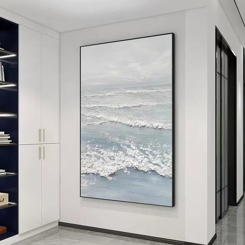 Minimalist Seascape Wall Art "Silent Tide Horizon"