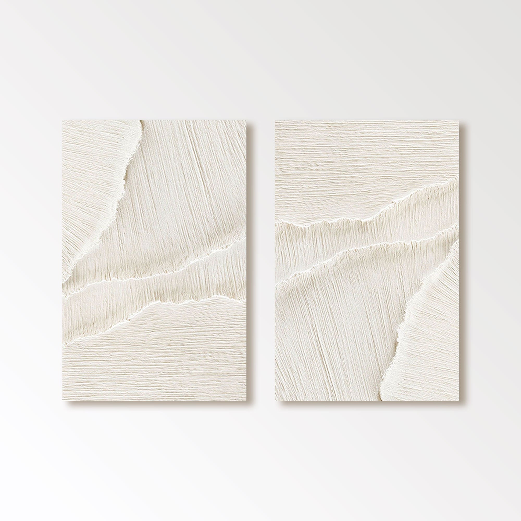 Tableau minimaliste blanc « Harmonious Divide » 